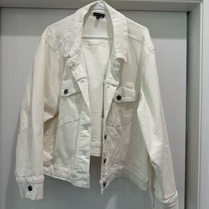 Universal Standard Cropped Cream Jean Jacket